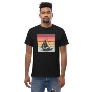 Vintage Sunset Sailboat Tee for Ocean Lovers